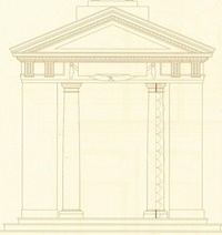 Carl Gotthard Langhans: Entwurf für ein Grabmonument, Ausschnitt (1784)